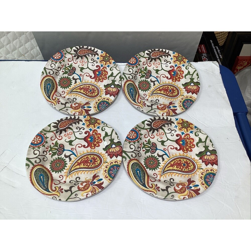 pier one imports melamine salad plates set of 4- 9” diameter